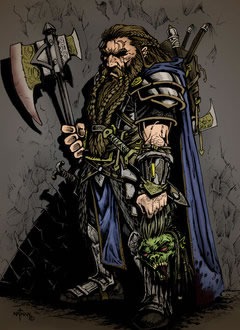 Thorjan Rhunaheim, anão da colina guerreiro.