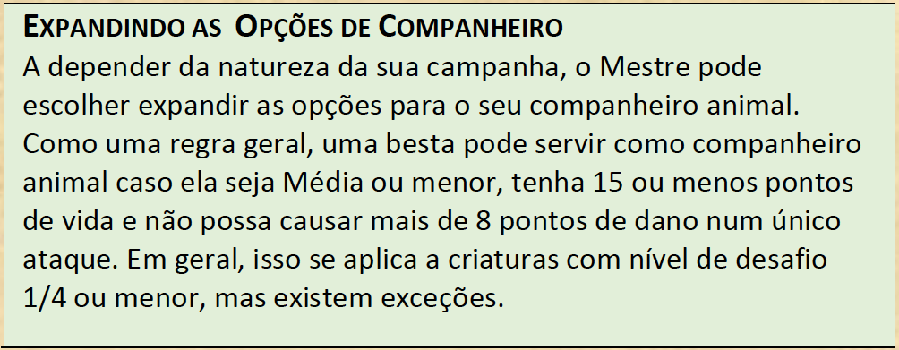 DD5-Patrulheiro-Companheiros Classes de D&D 5ª Edição D&D 5ª Edição Sistemas 